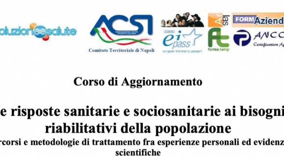 06-07/12/23: Le risposte sanitarie e sociosanitarie ai bisogni riabilitativi della popolazione