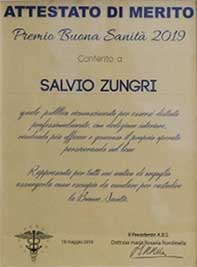 Ortopedia Meridionale Dott. Salvio Zungri Srl: attestato premio "Buona Sanità" 2019