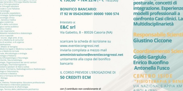 4-26/11/2022 - "Posturologia Clinica Base, Principi e Trattamento"
