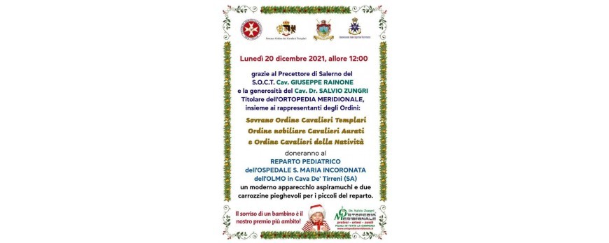Donazione apparecchio aspiramuchi e carrozzine