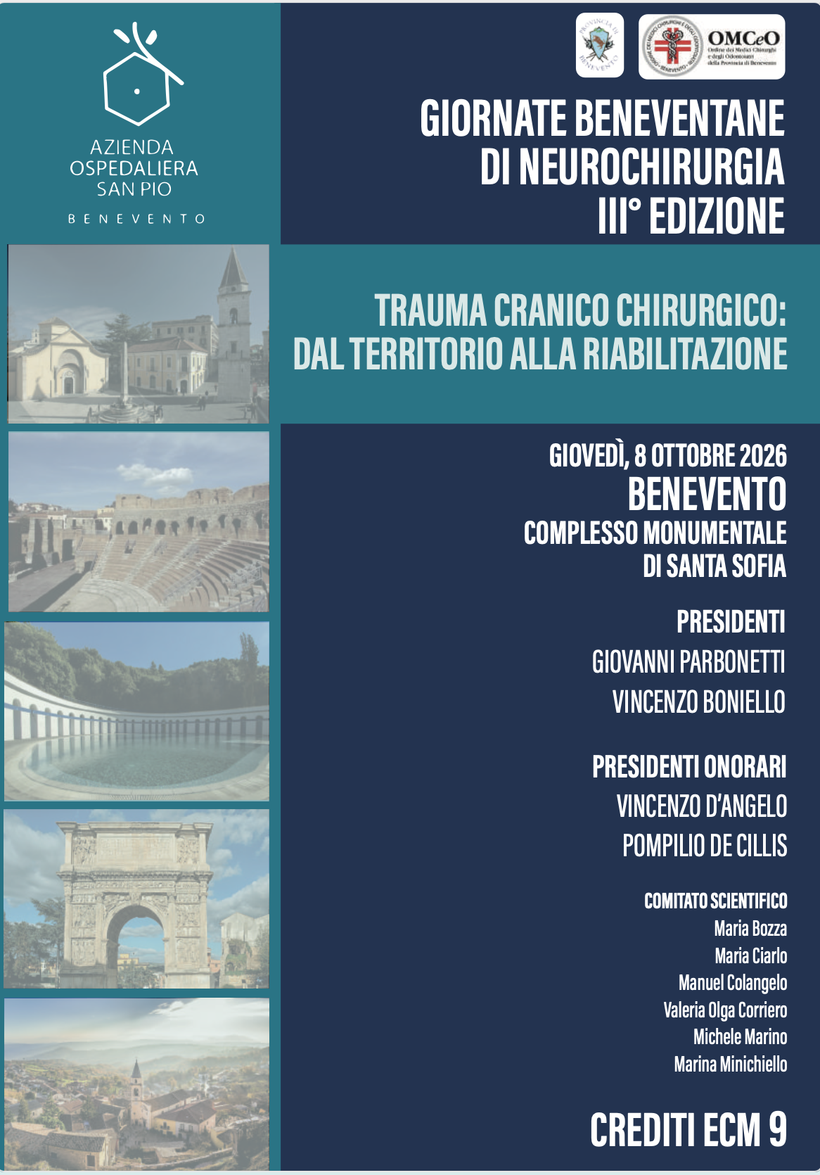 08/10/26: Trauma cranico chirurgico: dal territorio alla riabilitazione @ Benevento