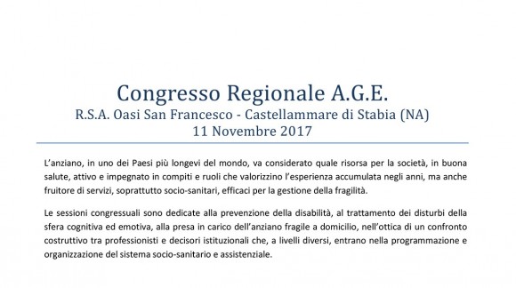 Congresso Regionale A.G.E.