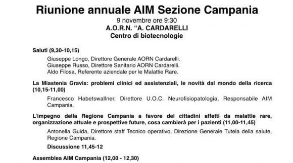 Riunione annuale AIM Sezione Campania